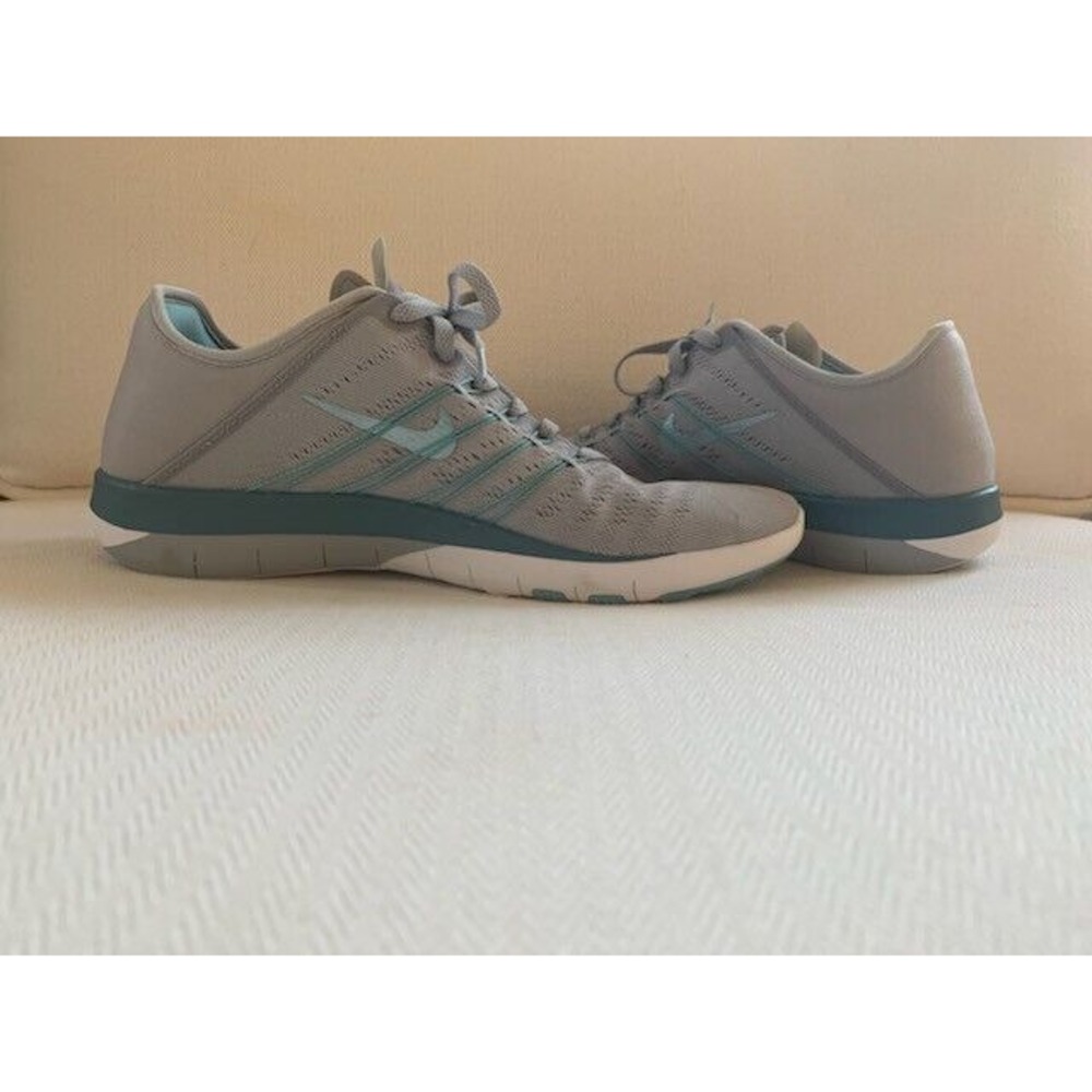 Nike‎ Free Training Shoes, US 8.5/EUR 40, Gray & Blue/Green